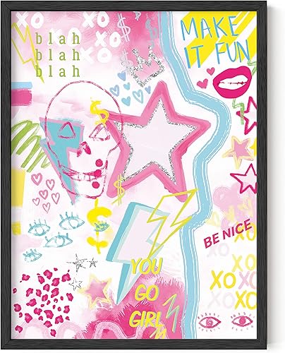 Miniatura 1 de HAUS AND HUES Preppy - Póster estético para decoración de pared, cuadros rosados, decoración de pared para dormitorio, bonita decoración de