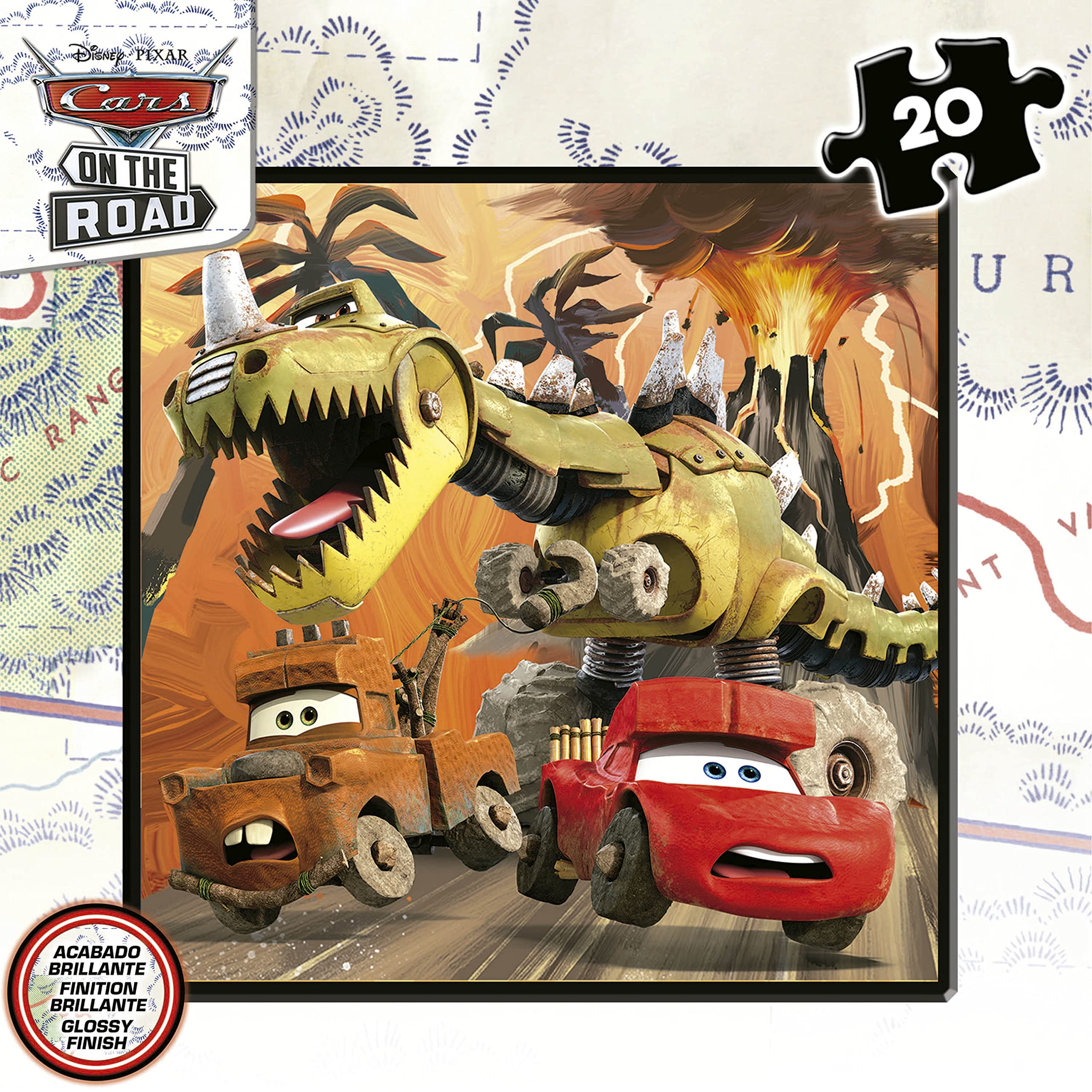 Educa - Cars Puzzle progressivi | Insieme di 4 puzzle progressivi per bambini di 12,16,20 e 25 pezzi presentati in una valigetta; Per i bambini da osare con livelli diversi. Misure: 16x16cm (19677)
