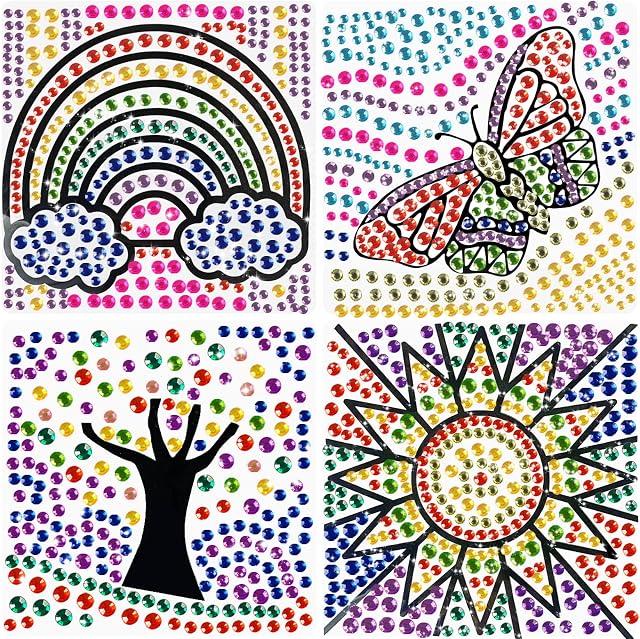 Suncatcher Gem Diamond Art Kit for Kids, Suncatcher Kit for Kids, Large Gem Diamond Painting Kit for Kids & Teens for Age 7 8 9 10 12 DIY Craft Set