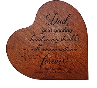 Lifesong Milestones Small Urns for Ashes Adult Male Wooden Heart Funeral Urns for Adult Ashes Men Mini Urns for Ashes Wood Urn for Dad Father Engraved Memorial Gifts Cremation Urns for Human Ashes