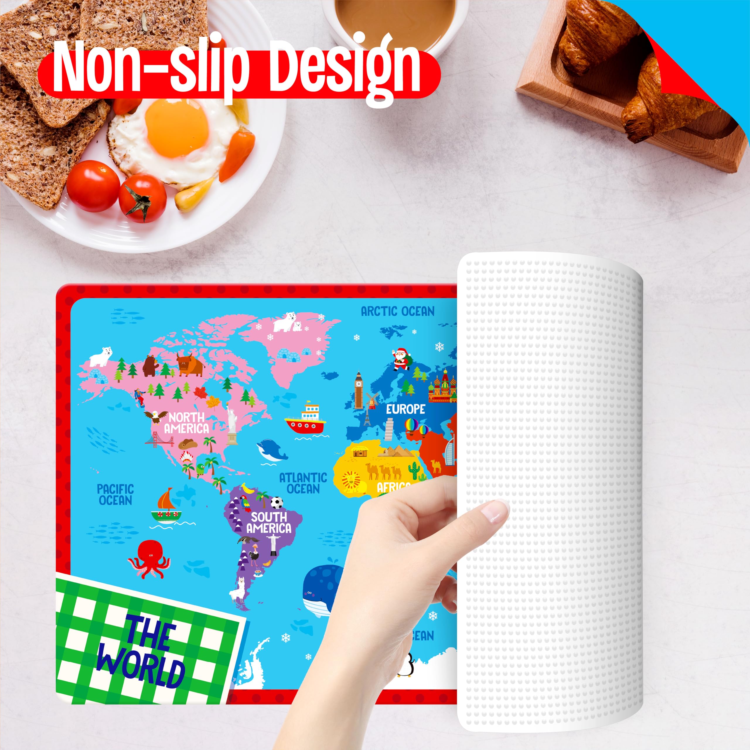 Tovagliette Usa E Getta Per Bambini Merka - Educative Con Alfabeto E Antiscivolo - Foto 7