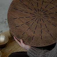 Vista 6 de Tambor oceánico de madera de cascada de 20 pulgadas meditativo para baño de sonido relajante