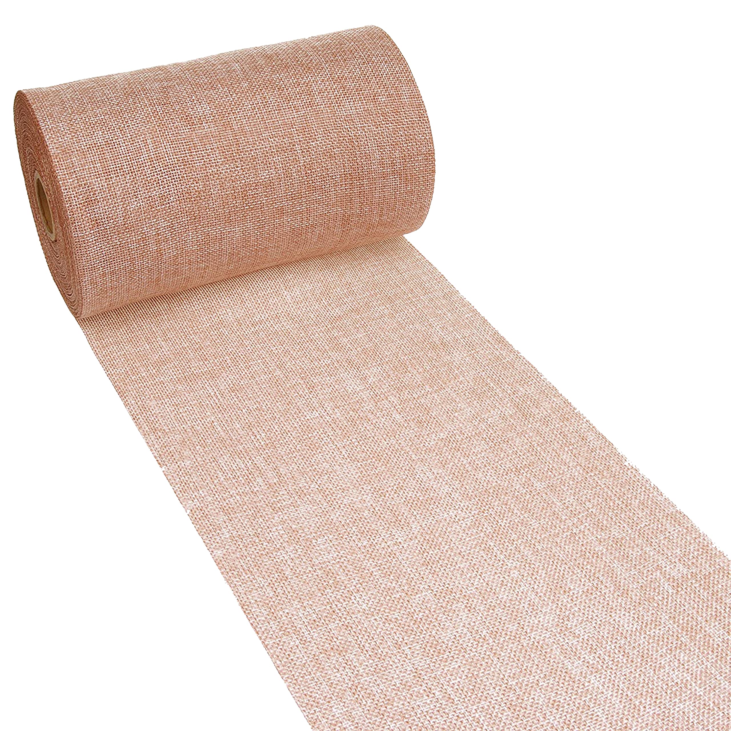 Deko AS GmbH Shabby Chic table runner in linen look, polyester, odourless, 30 cm x 15 m, copper