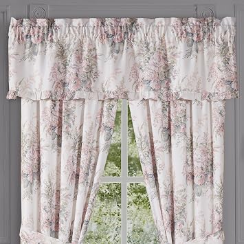 Royal Court Estelle Five Queens Court Window Straight Valance, Blush, 72X17, 72.00" x 17.00"