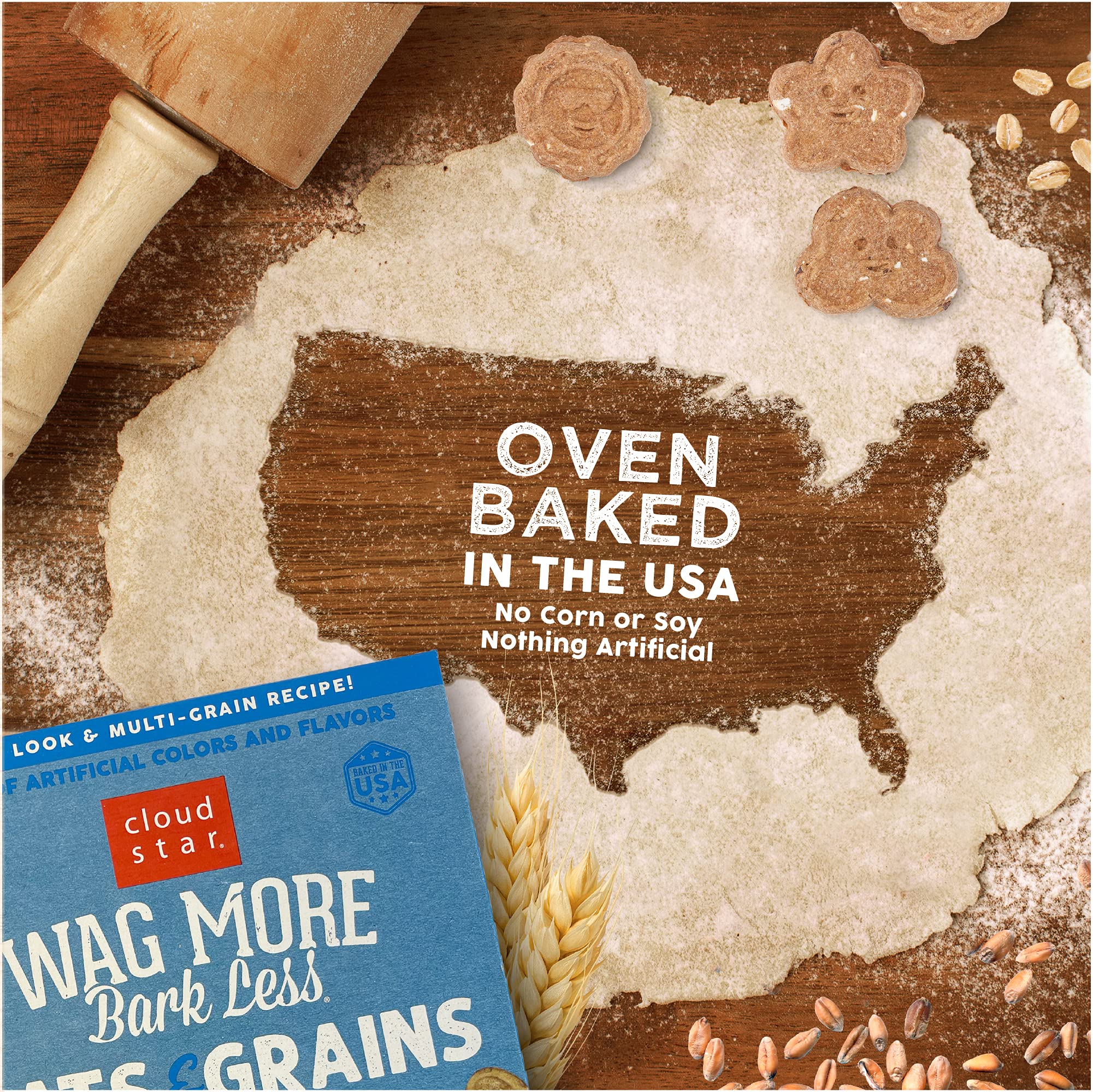 Cloud Star Wag más Horno Baked Galletas – 16 oz Bacon, Queso y Apple