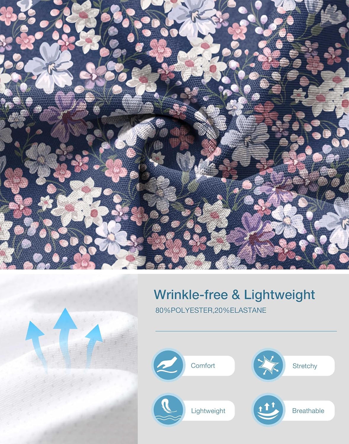 Viodia 25" Knee Length Long Skorts for Women with Pockets Dressy Casual Midi Skort Summer Travel Modest Skirts - Image 6