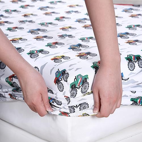 Miniatura 4 de Poppy & Fritz - Sábanas de cama individual, ropa de cama resistente a las manchas para niños pequeños con funda de almohada a juego, juego de cama