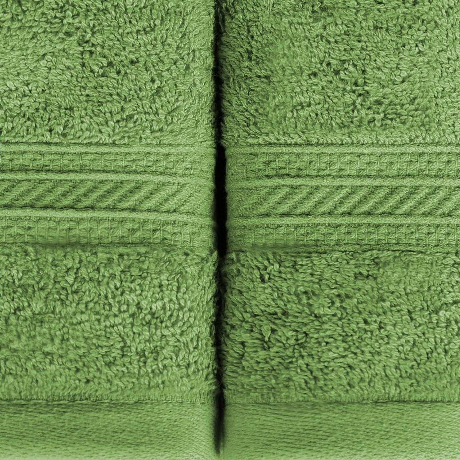 SUPERIOR Long Staple 100% Combed Cotton 700GSM 2-Piece Solid Bath Sheet Set for Bathroom, Shower, Kitchen-Super Soft, Plush, Highly Absorbent, Assorted 2-Piece Bath Seets, Green Essence