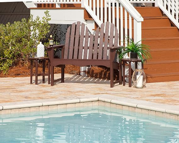 POLYWOOD Classic Adirondack 48 Bench in Slate Grey