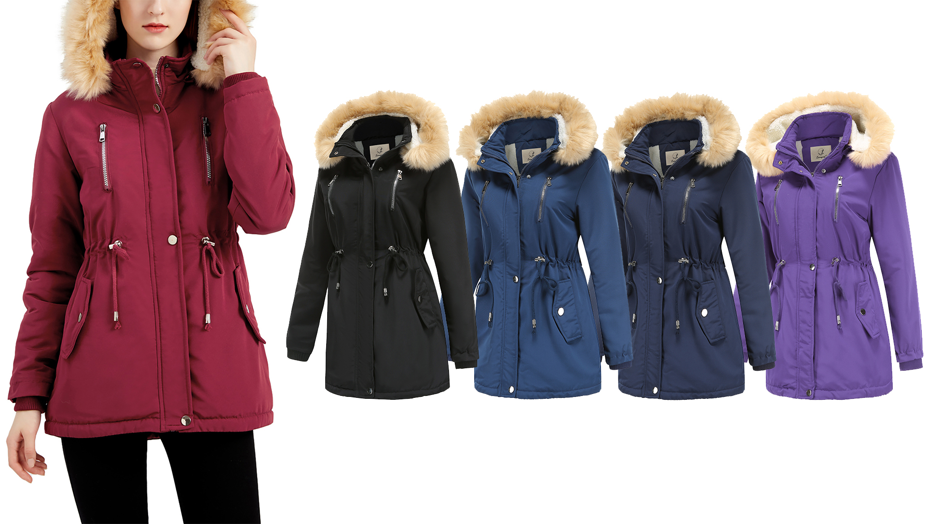 Amazon.com: Lamgool Women's Sherpa Fleece Down Jacket Thicken