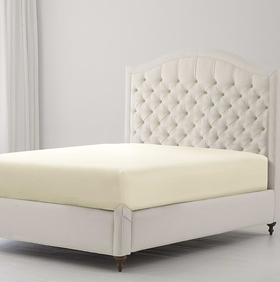 Amazon.co.uk cream double fitted sheet