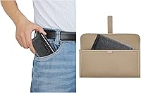 Vista 6 de Wisdompro Tarjetero de Negocios, Funda de Piel Sintética de 2 Caras para Tarjeta de Nombre, Estuche de Billetera con Cierre Magnético para Hombres