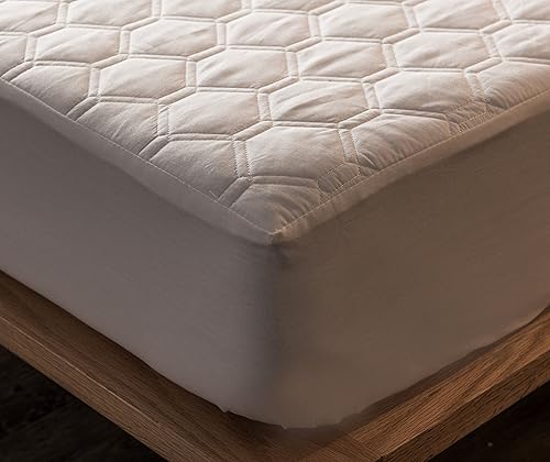Miniatura 2 de Hani Minna Protector de colchón acolchado de alta calidad hecho con algodón peinado natural refrescante y transpirable tamaño individual XL