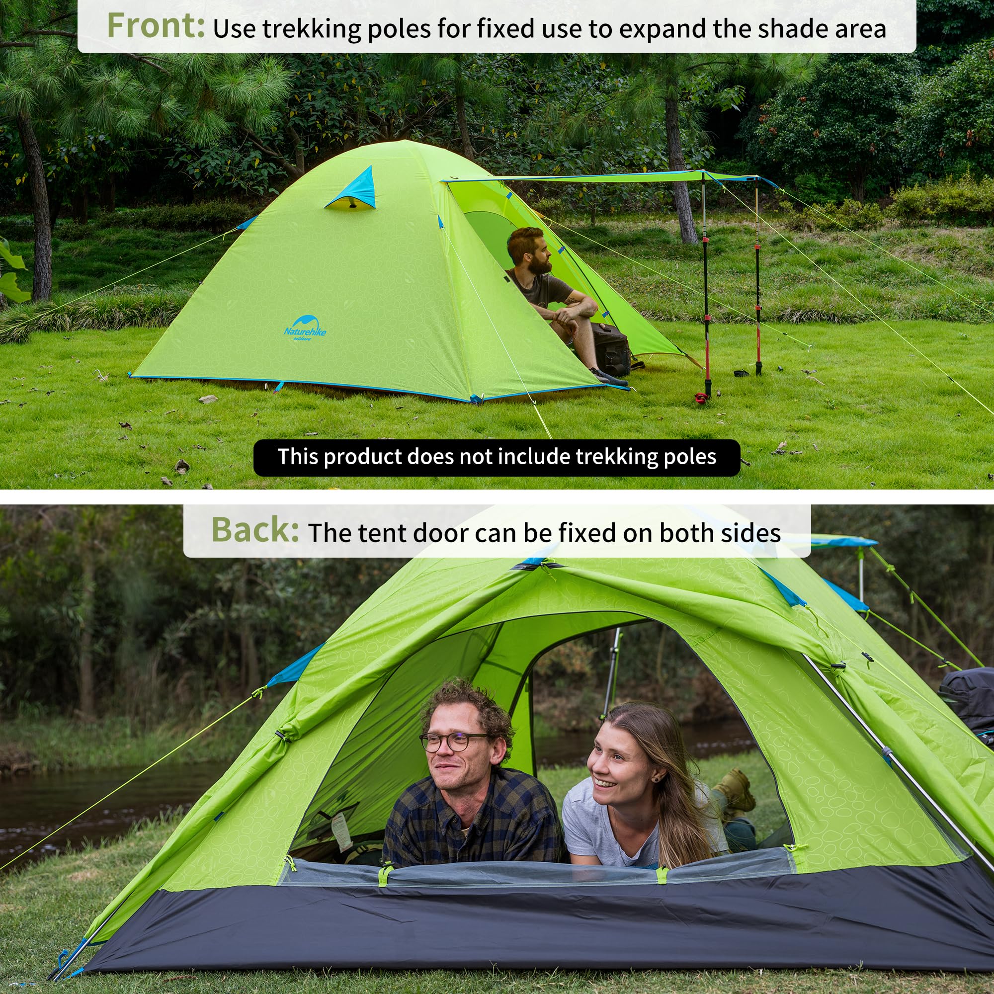 Naturehike Profi Series Namiot 2 Osoby Wodoodporny Ultra Lekki 3-4 Pory Roku PU3000mm 2.1kg Kompaktowy Camping Wspinaczka Rower Trekking