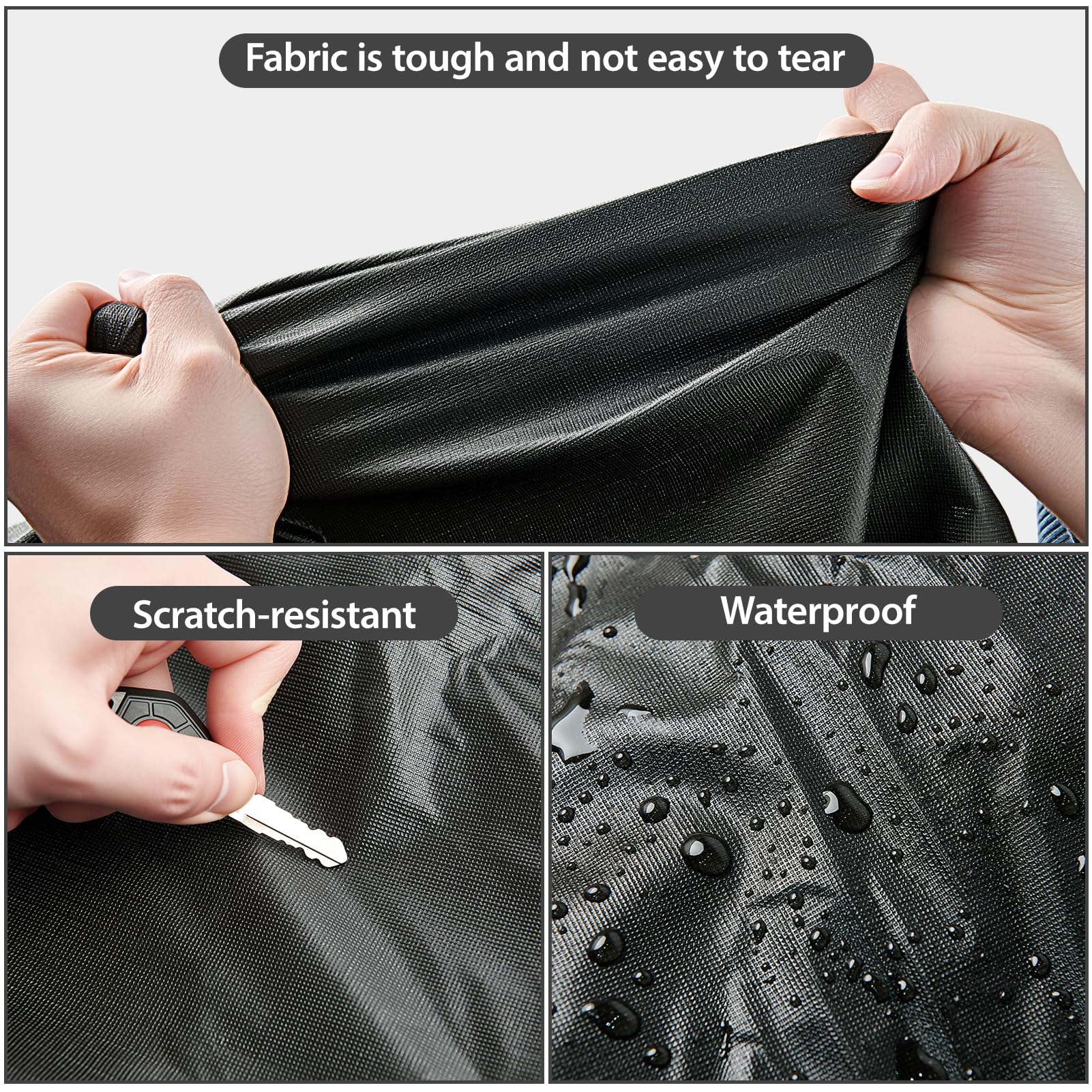 Car Cover Waterproof All Weather 6 Layers Full Exterior Covers with Zipper Cotton Mirror Pocket Outdoor Car Cover — view 4