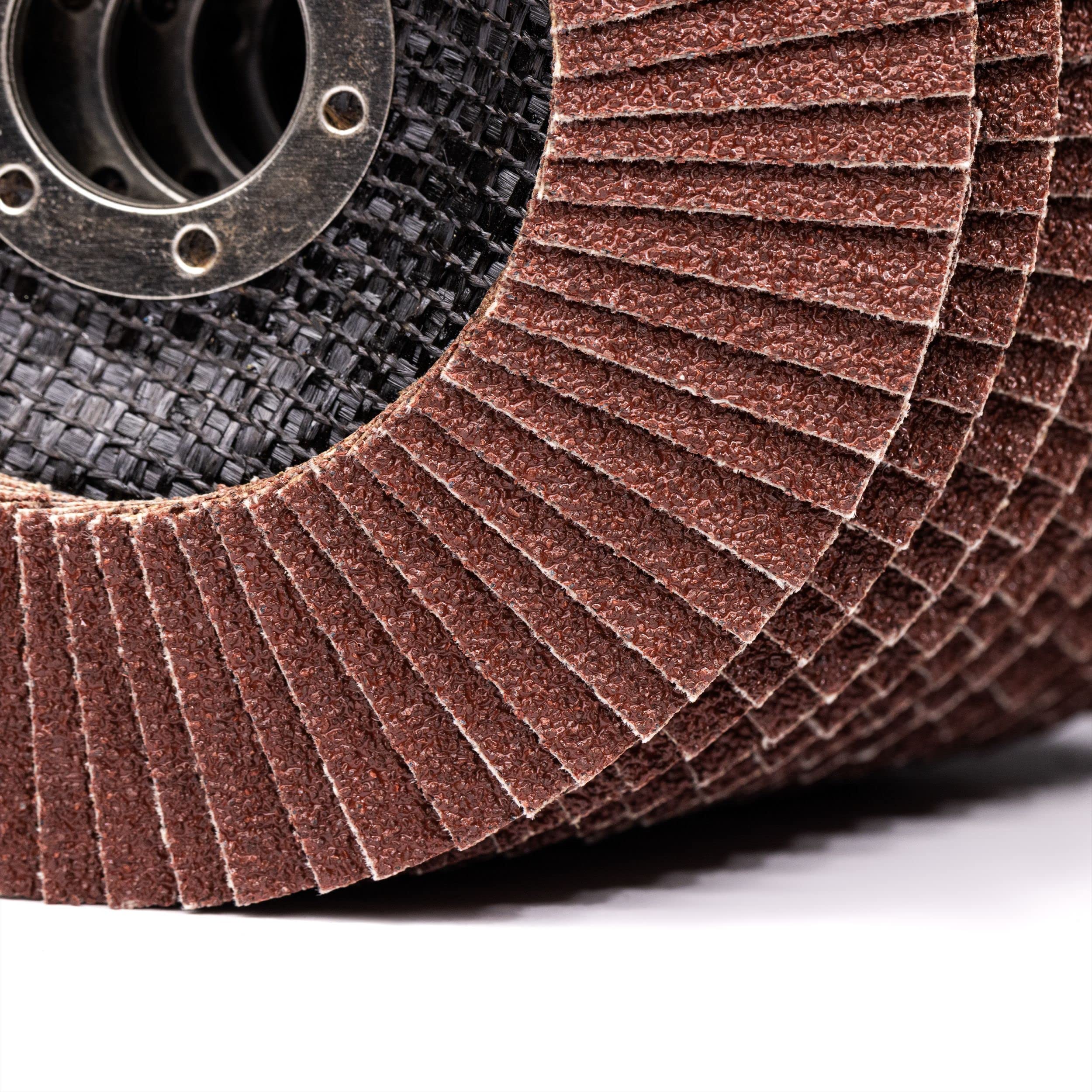 Woltersberger® Lot de 10 Disques Abrasifs à Lamelles, Disque de Meulage 125 mm Standard, Roues à feuillets abrasif Grain 80 pour métal et bois