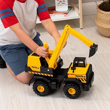 Tonka Steel Classics | Toughest Mighty Excavator | Kids Construction Toys for Boys and Girls, Vehicle Toys for Creative Play, Motor Skill Development for Kids Ages 3+ | Basic Fun 06183 FFP