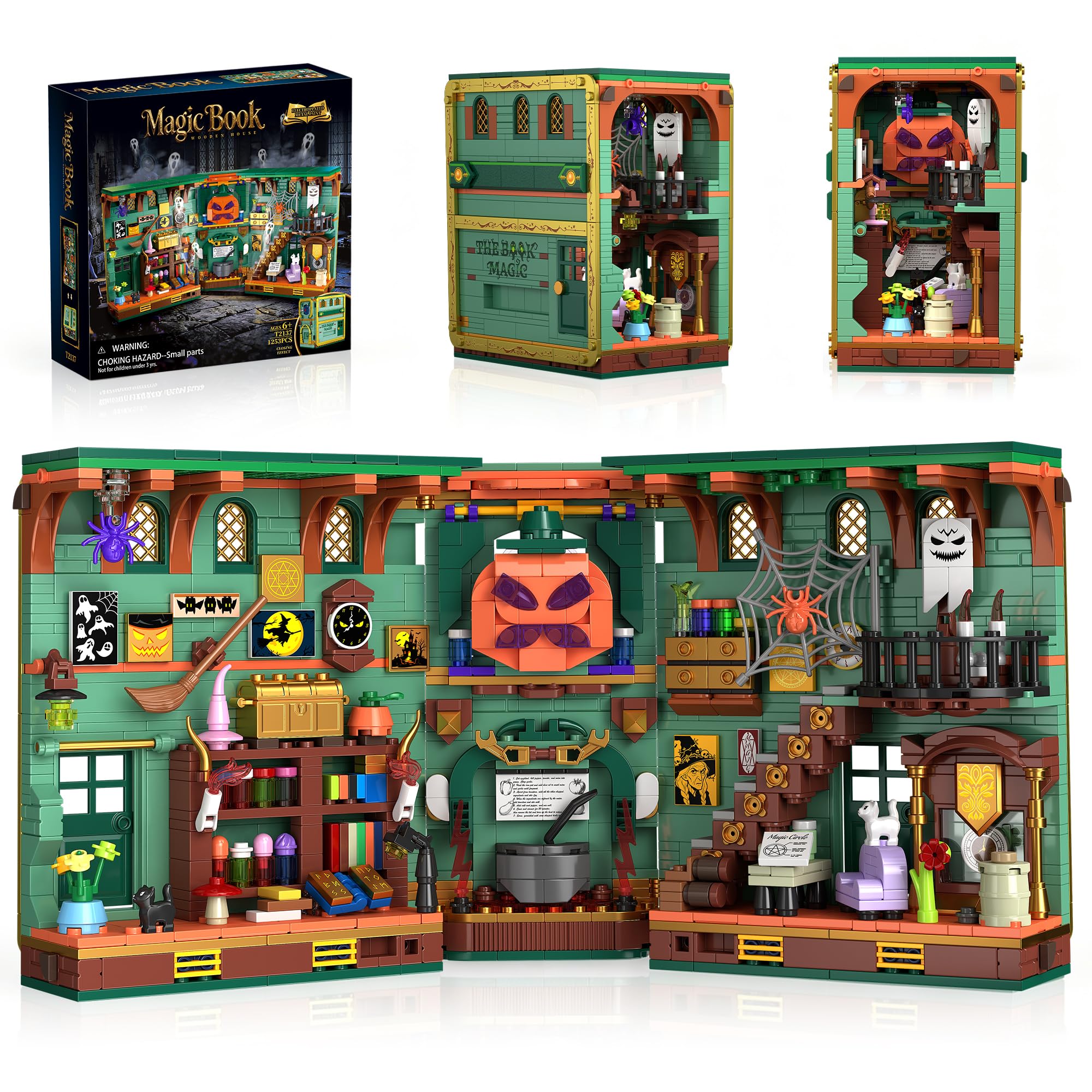 EITOLNR Magic Potion Book Nook Building Sets for Kids Adults Boys Girls 8+