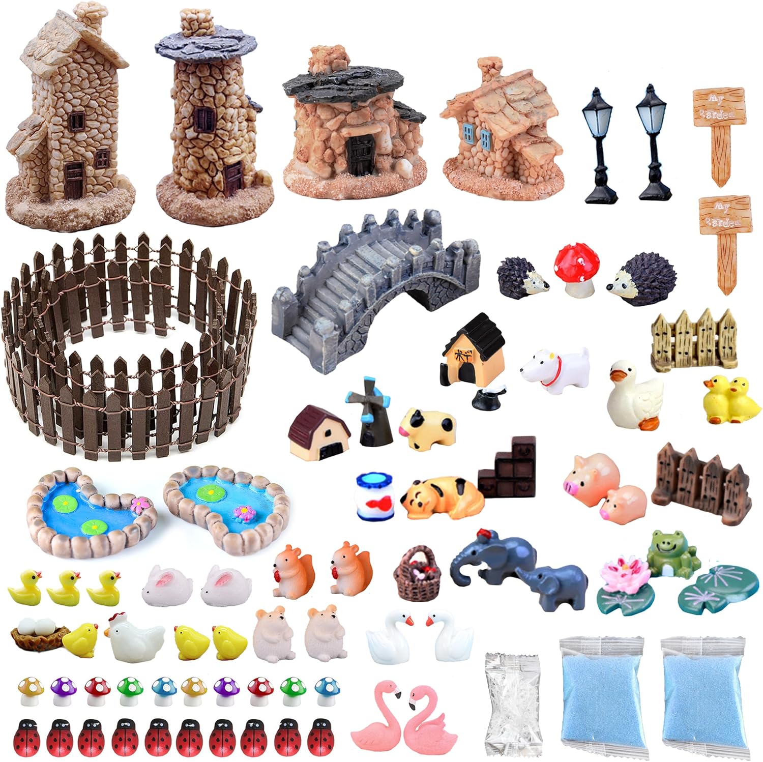 Fairy Garden Supplies, Waterproof Mini Fairy Garden Accessories, Fairy