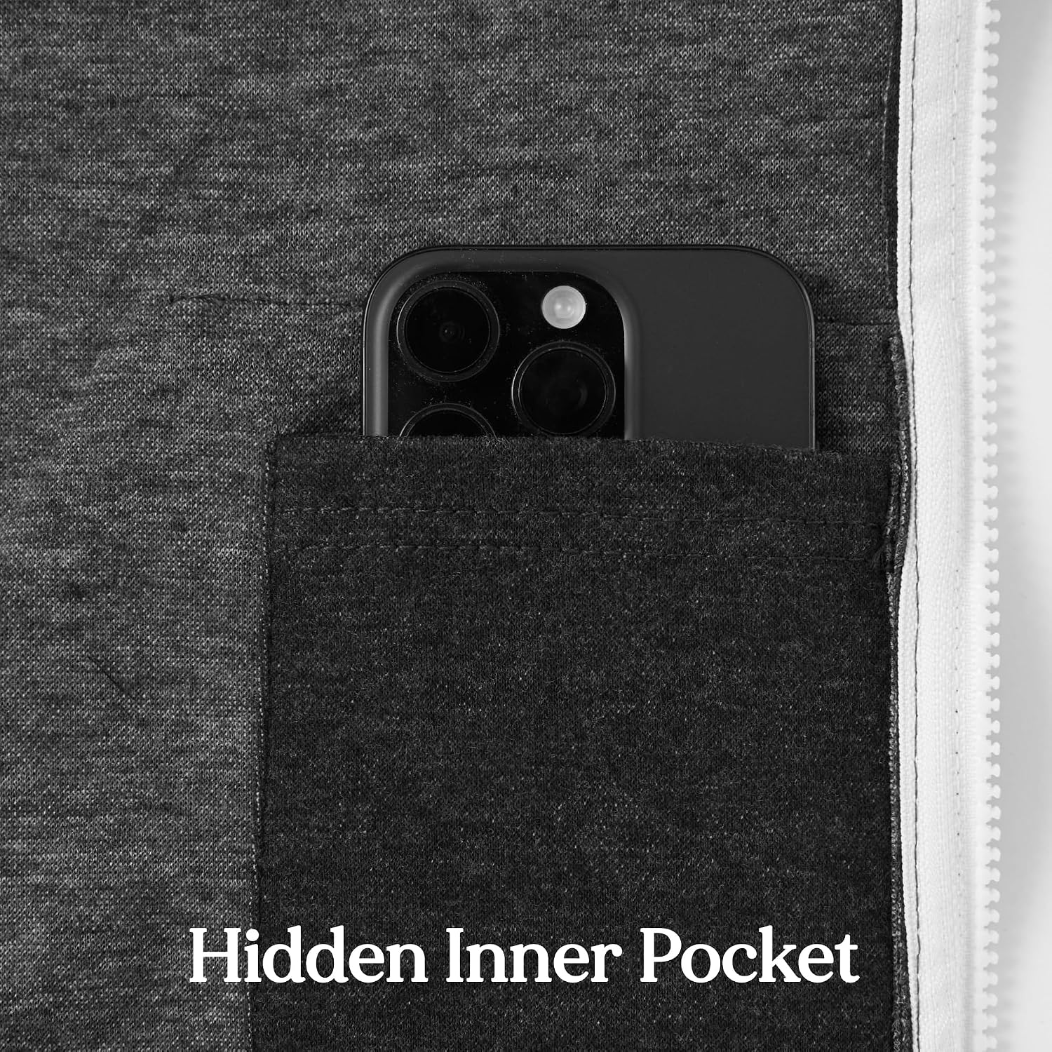 Ohoo Men's Slim Fit Water-Resistant Zip Up Hoodie Sweatshirt Jacket with Pockets and Hood Visor
