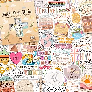 225 PCS Christian Bible Verse Stickers – Inspirational Journaling & Study Stickers for Water Bottles, Laptops, Notebooks & Scrapbooking – Waterproof
