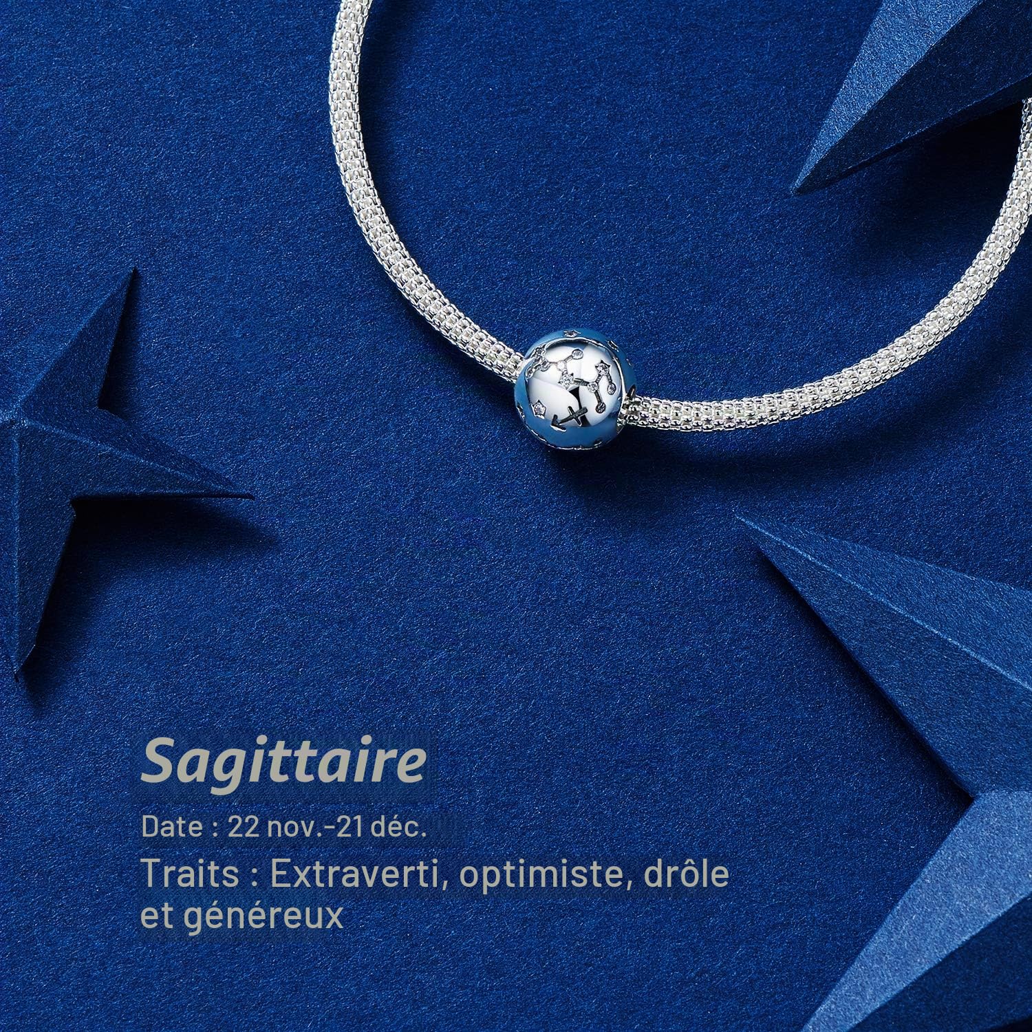 NINGAN Breloque en argent sterling 925 pour anniversaire 12 signes du zodiaque - Cadeau d'anniversaire idéal pour les femmes et les amis