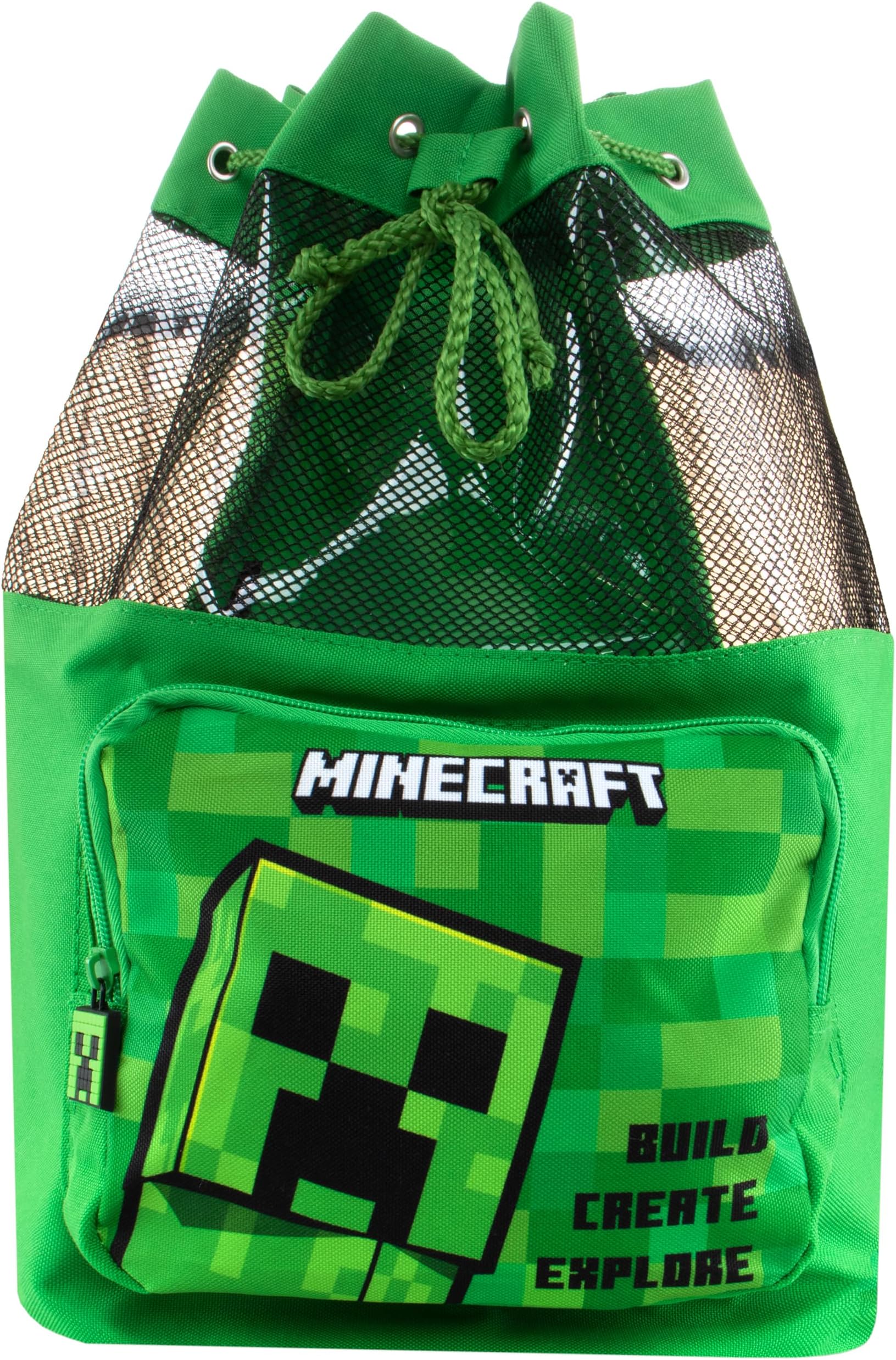 Minecraft Creeper Boys Swim Bag | Green, One Size