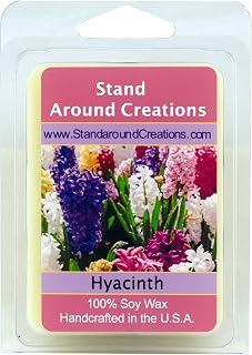 100% All Natural Soy Wax Melt Tart - Hyacinth - Lovely Notes Include lavandin, Jasmine, Lavender, Rose, Myrrh, sage & Sheer Musk. - 3oz - Naturally Strong Scented