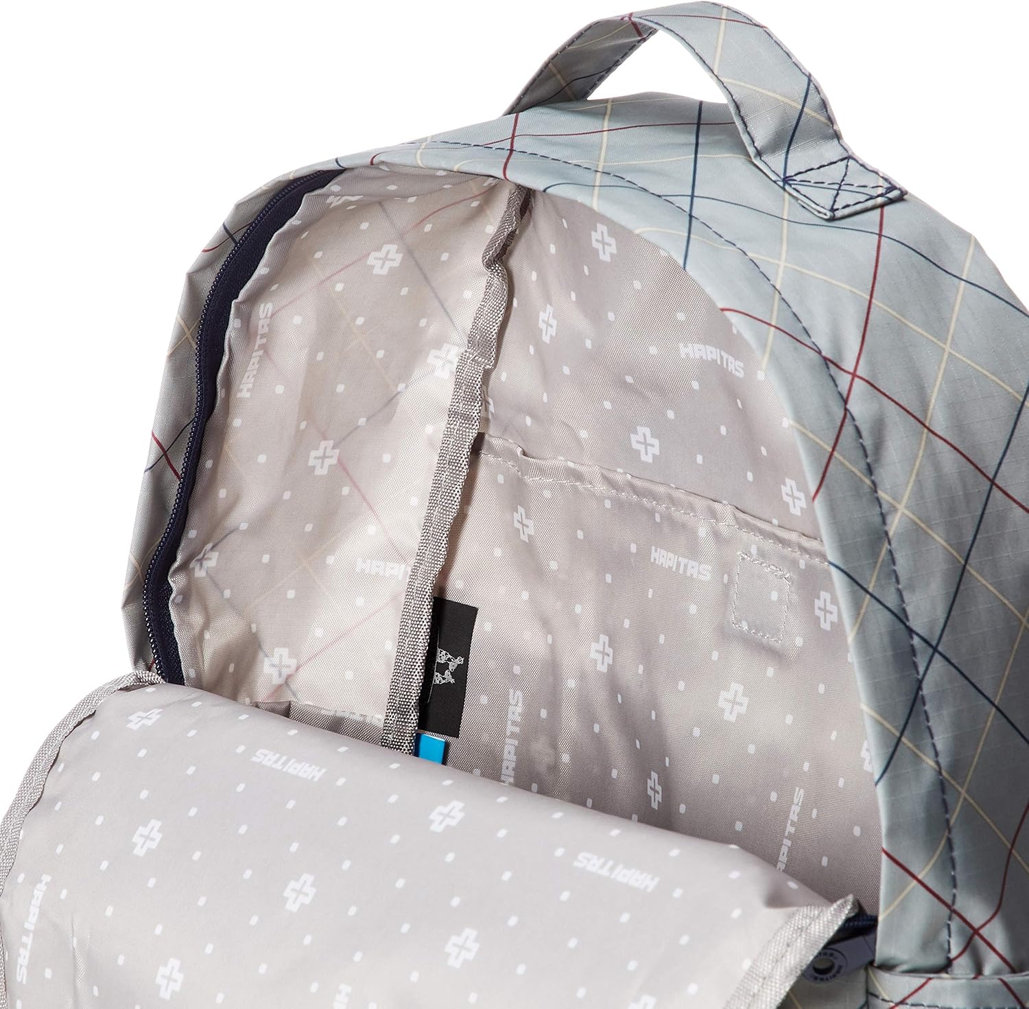 Hapitas HAP0112 375 Backpack, Carry-On, Wide Variety of Patterns, Tricolor Gray