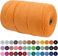 Vista 144 de JeogYong Cordón de macramé de un solo hilo 1mm x 426 yardas (1279 pies) Cuerda de algodón suave Hilo de macramé de 1 mm, suministros de macramé