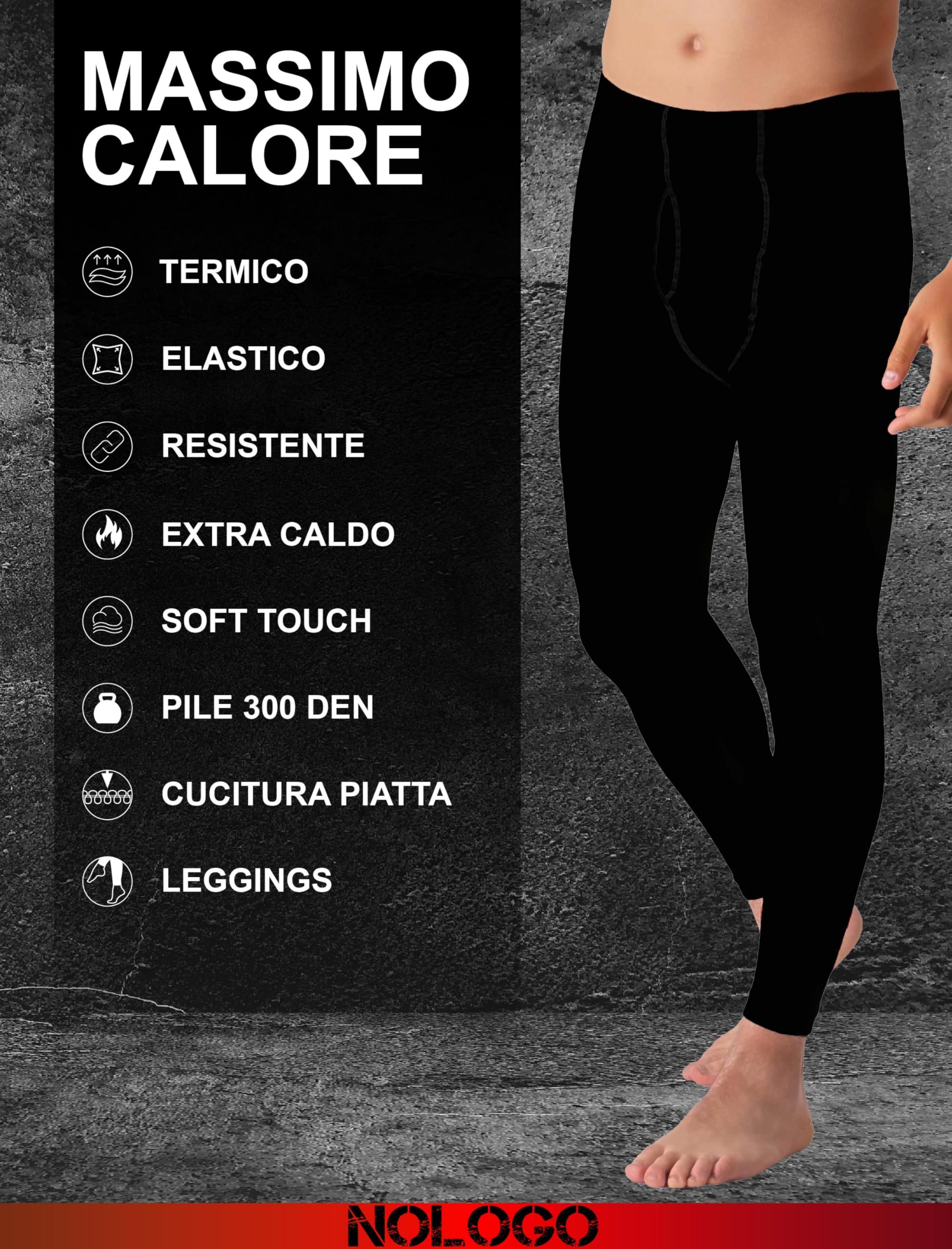 Calzamaglia Termica Uomo in Pile Toronto - Pantaloni Termici Uomo Elasticizzati, Sottotuta Moto, Intimo Termico Invernale, Pantaloni da Lavoro Invernali, Caldi, Morbidi