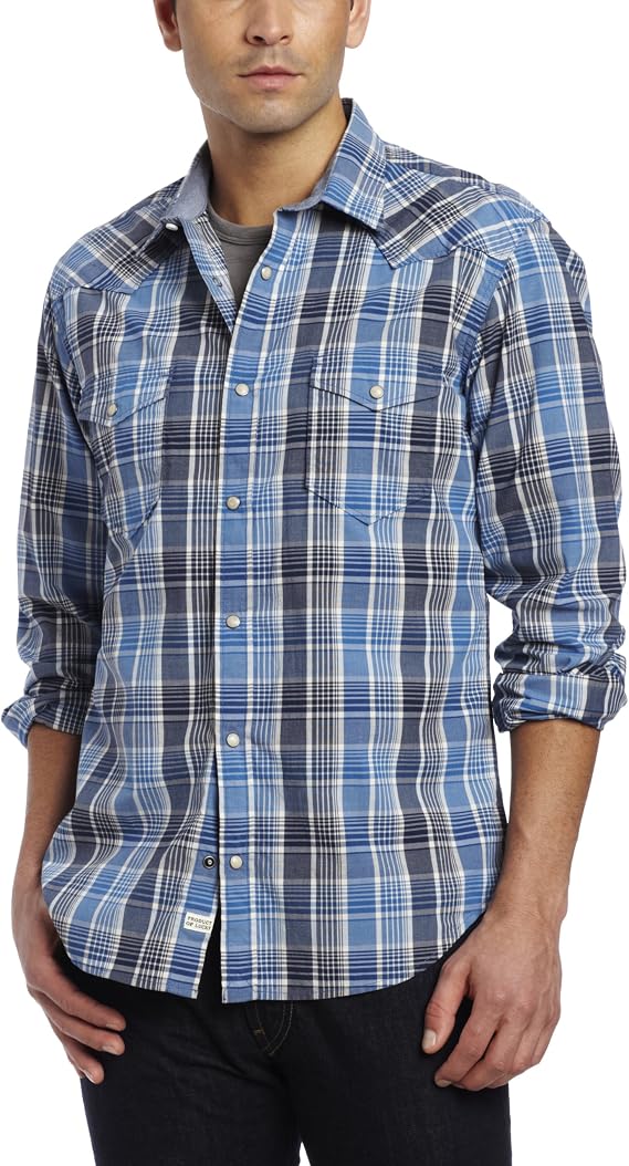 Lucky Brand Mens Men's Monterey Plaid 
