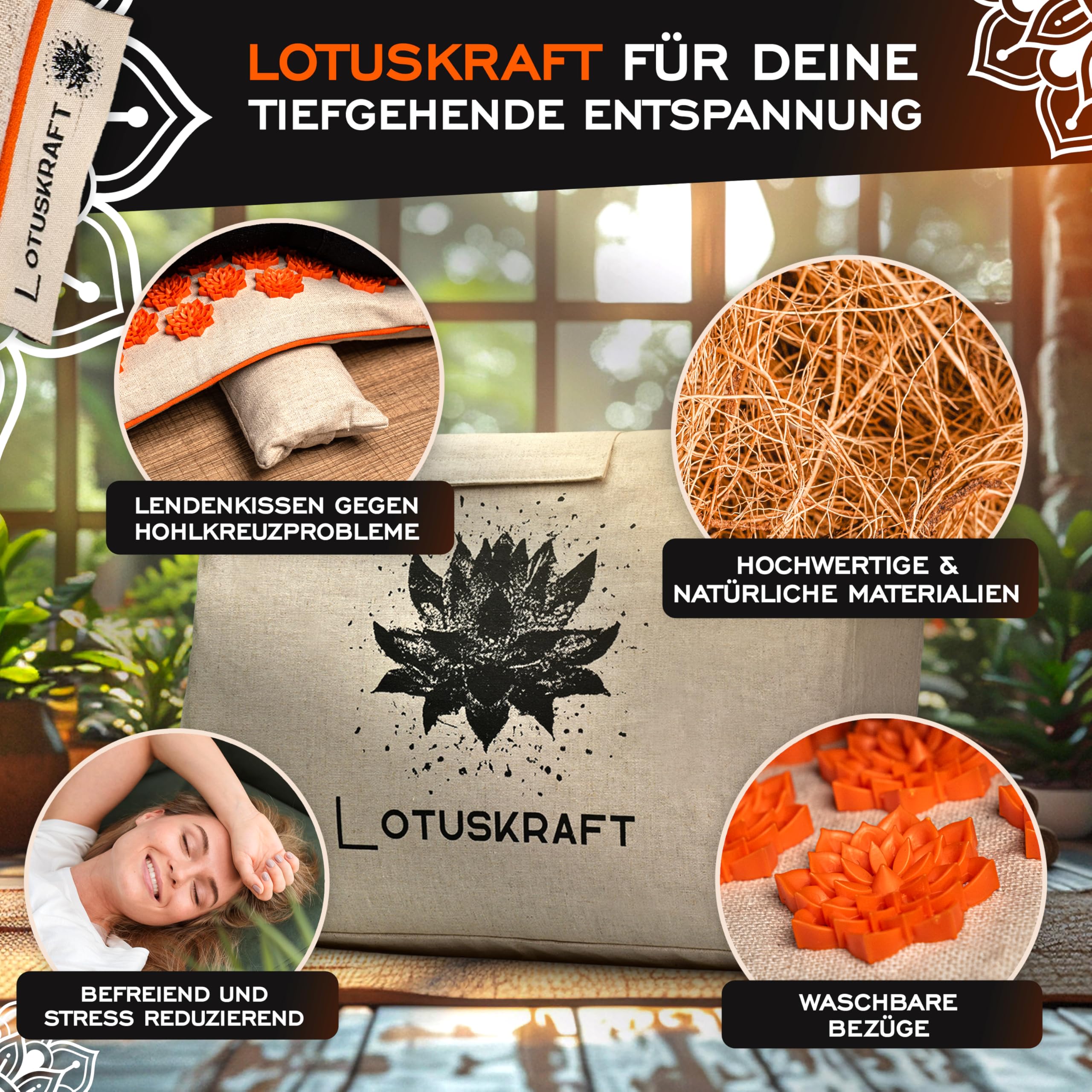 5 in 1 Akupressurmatte Set mit Kissen Ganzkörper | Akupunkturmatte für Entspannung im Rücken Nacken & Füße | Nagelmatte Stachelmatte Fakirmatte Acupressure Mat Entspannungsmatte XXL