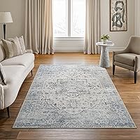 Vista 55 de Bloom Rugs - Alfombra caminera Caria lavable, antideslizante, de 3,05 m, color marfil/gris/caramelo tradicional, para entrada, pasillo, baño