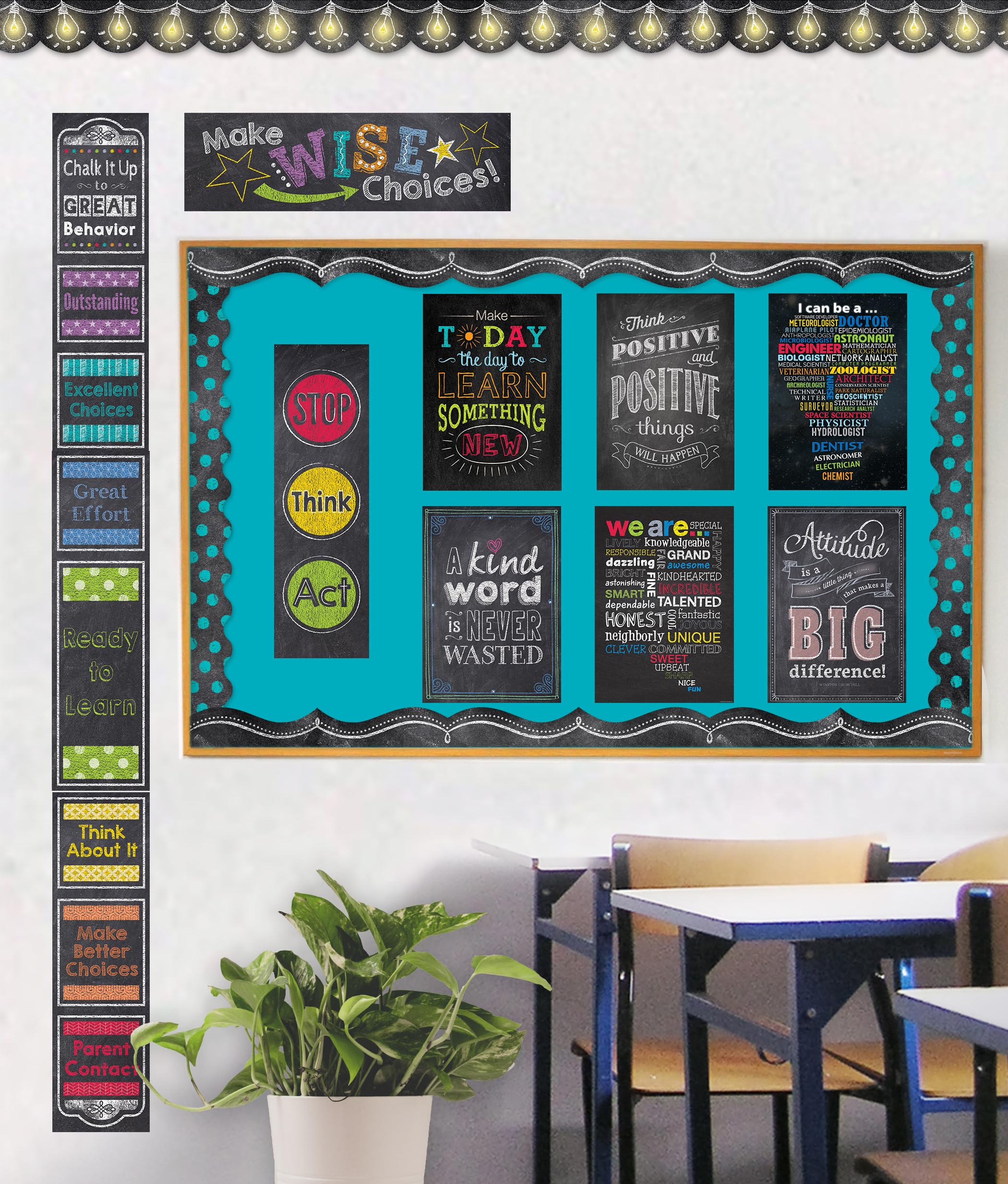 CTP Suns EZ Bordure Pour Tableau D'affichage De Salle De Classe