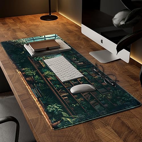 Miniatura 2 de Alfombrilla de escritorio de plantas verdes para juegos, alfombrilla de escritorio extra grande, alfombrilla de mouse de escritorio XXL, alfombrilla