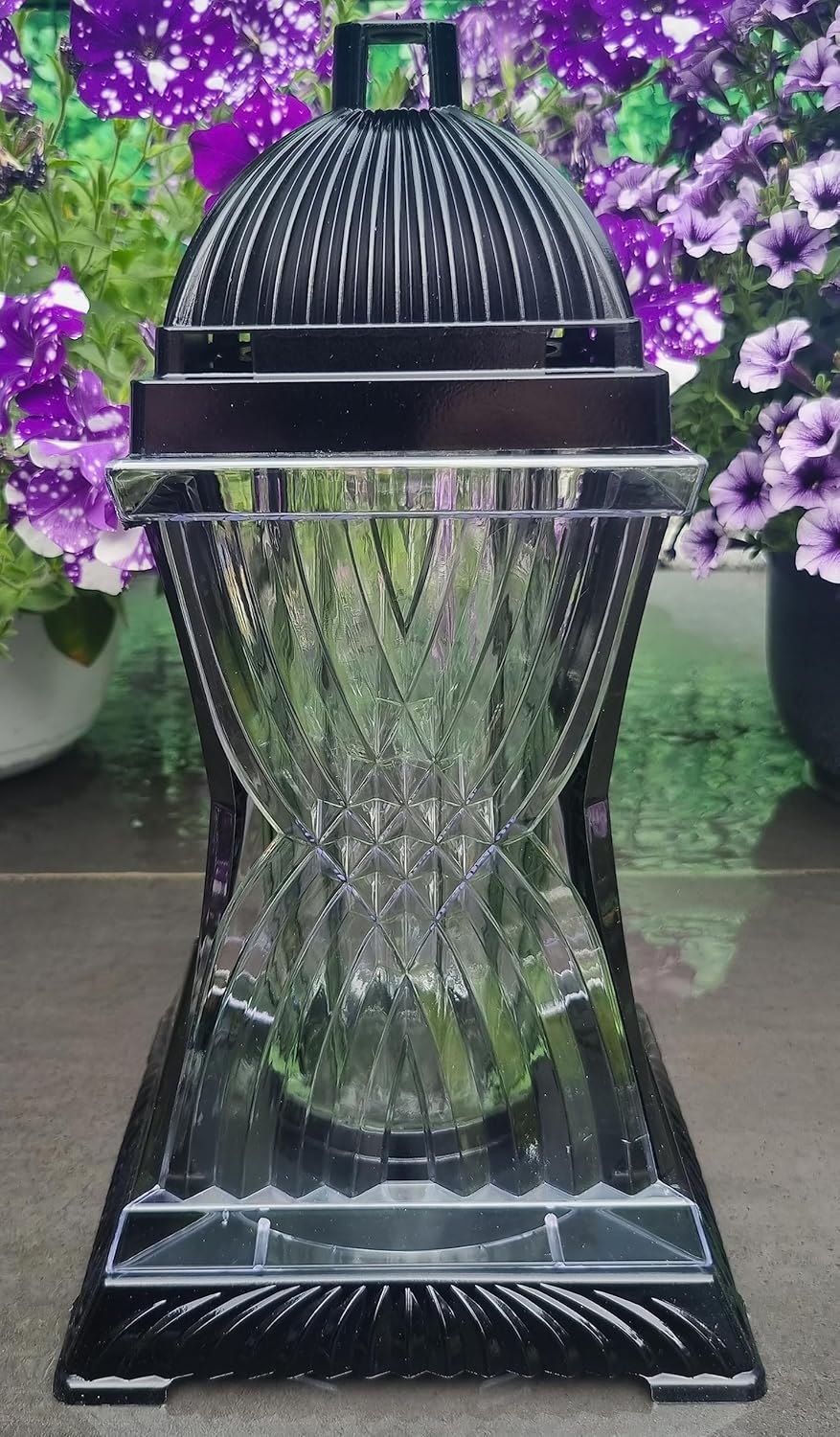 Grablaterne Mit Rose - Silberne Grableuchte Für Friedhof & Garten