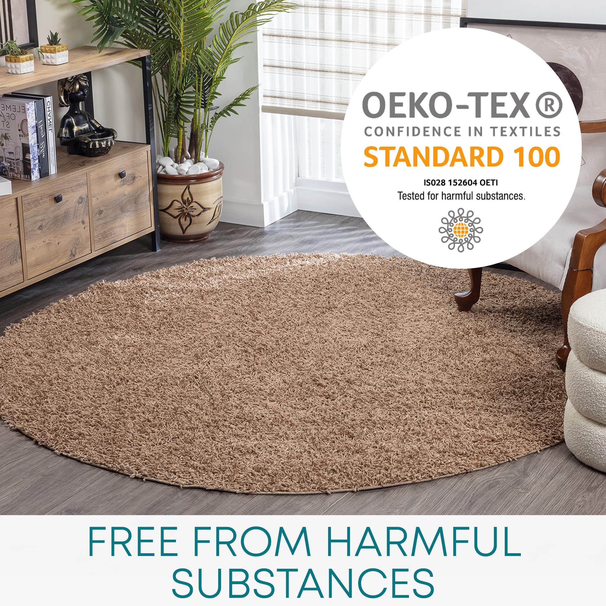 Livabliss Home Shaggy Rug, Modern Berber Rugs Living Room, Large 120 cm, Soft Shaggy Rugs for Bedroom - Image 3