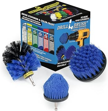 Drill Brush Aquatic Cleaning Brush Set - Fish Tank Accessories - Boat Accessories - Aquarium Scrubbing Kit - Swimming Pool Brushes - Pool Cleaning Household Set - Fish Tank Cleaner - Cleans Boat Seats