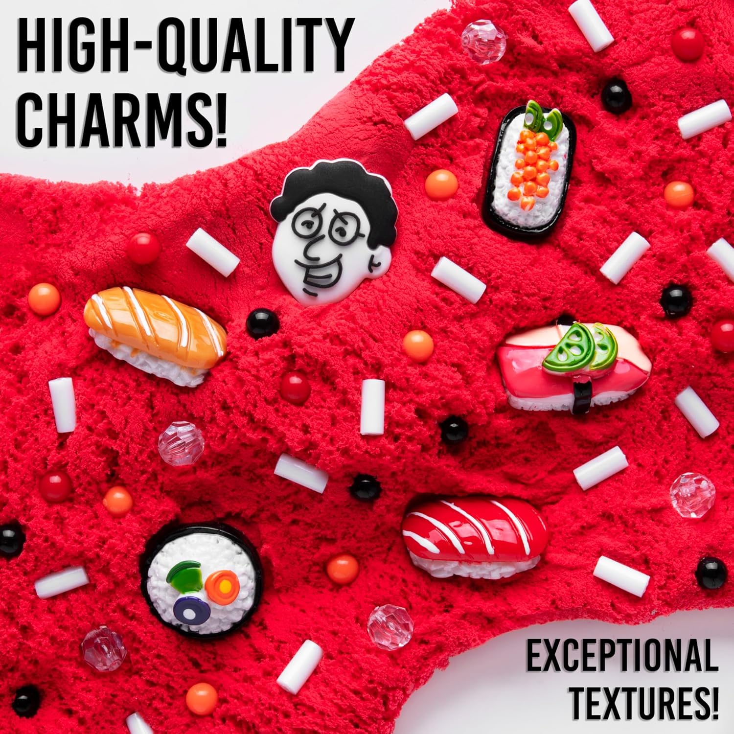 Crazy Aaron's Slime Charmers® - Squishy Sushi - Red Cloud Slime, Sensory Toys for Kids - Creative and Endless Fun, Stress Relief Therapy, Gifts for Girls and Boys - Made in USA