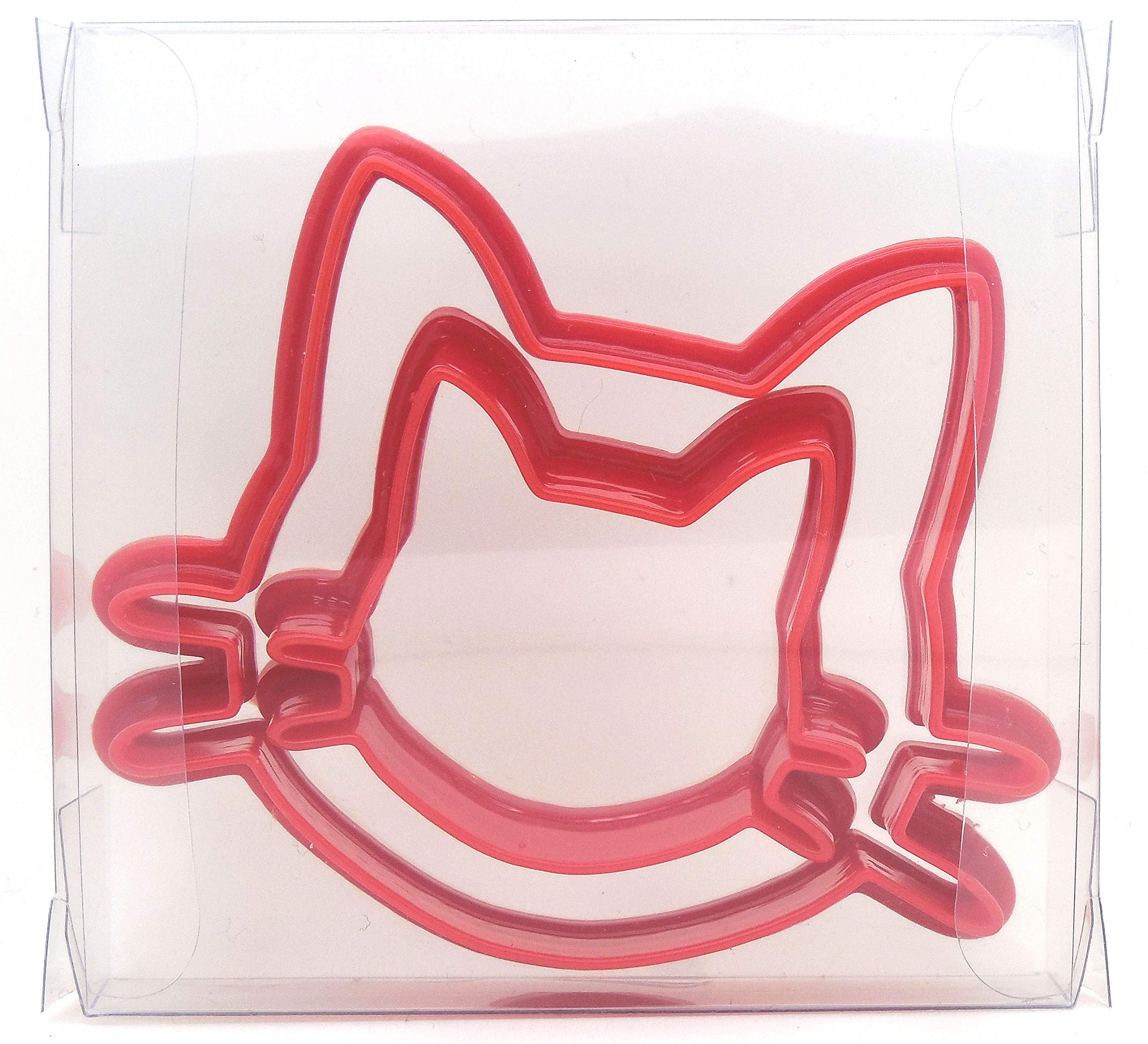 Goggly Cat Head Set Of 2 Cookie Cutters, Biscuit, Pastry, Fondant, Clay Cutter
