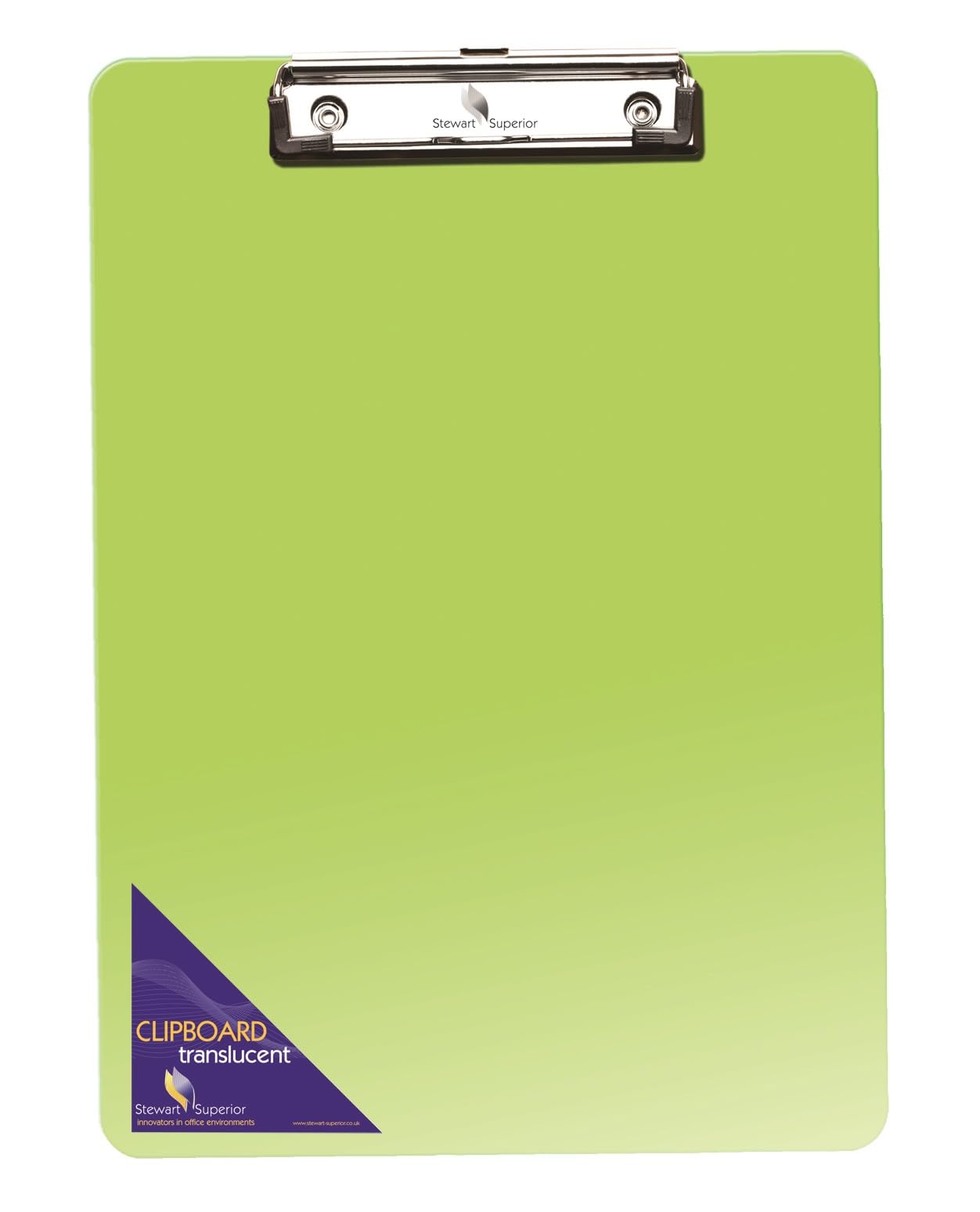 SECO A4 Plastic Translucent Clipboard | Green | Heavy Duty Clip | Hardboard Writing Board | Office School Use | Durable Document Holder
