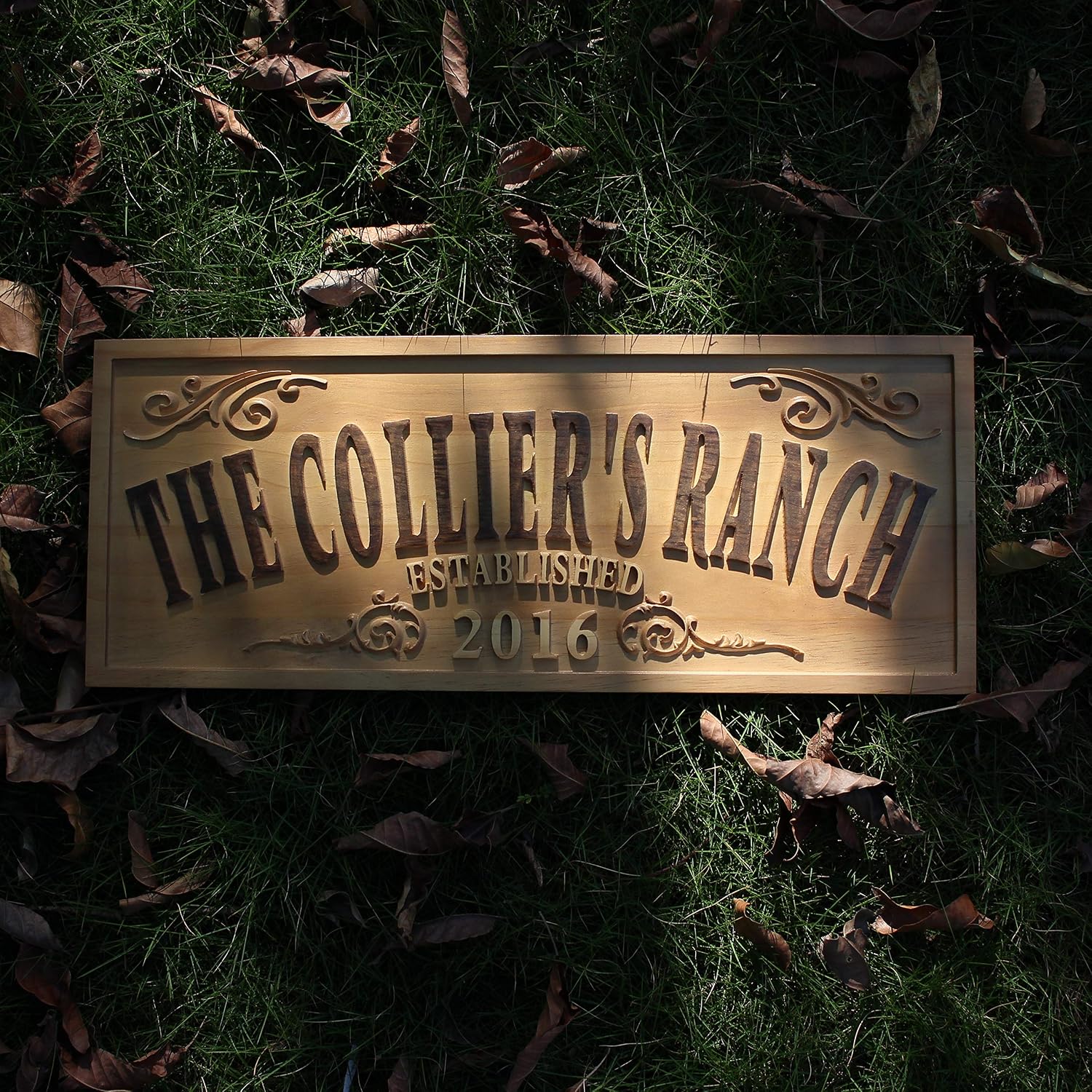 ADVPRO Name Personalized Cabin Tree Established Year Wood Engraved Wooden Sign 23 x 9.25 st18s62-wpc0099-tm-l