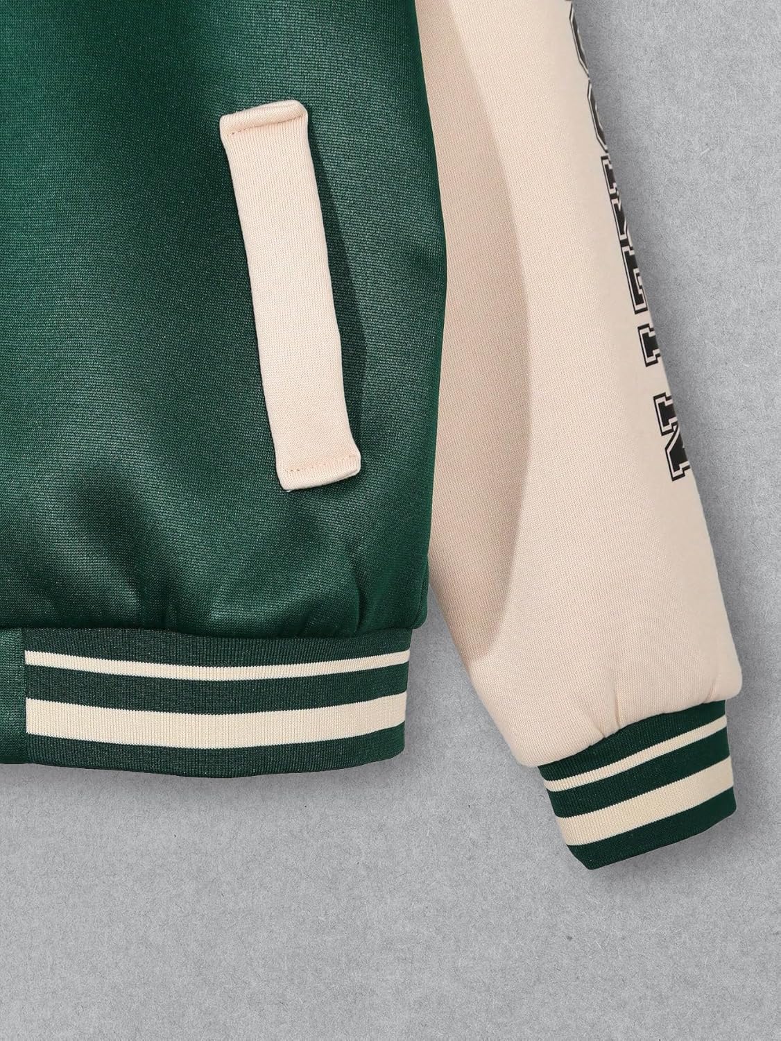 Boys Sweatsuit Outfits 2 Pieces Letter Graphic Bomber Varsity Jacket and Jogger Sweatpants Tracksuit Set for 7-14Y - Image 9