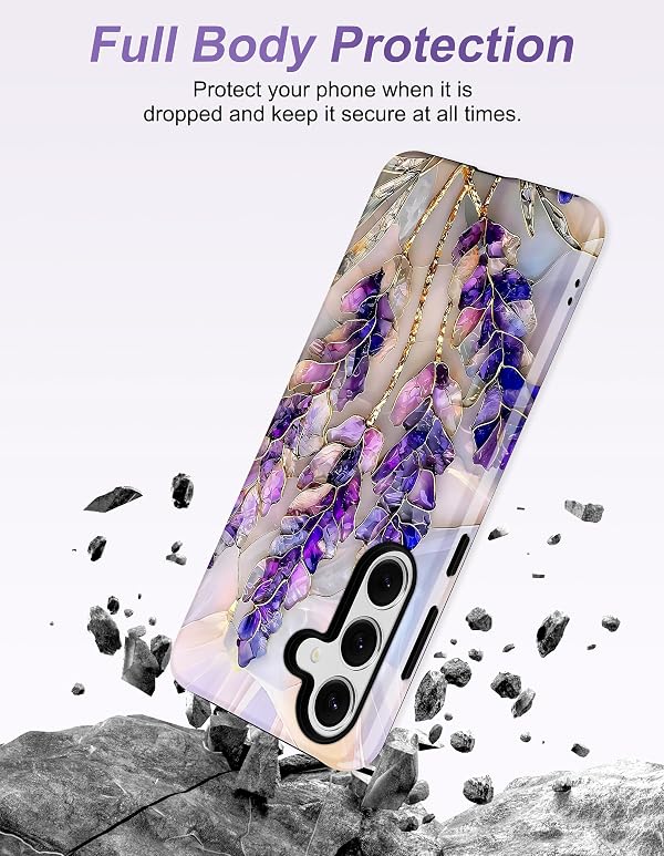 Aitipy Magnetic Flower Case for Samsung Galaxy S22 Plus, Purple by Aitipy - Used condition - Image 5