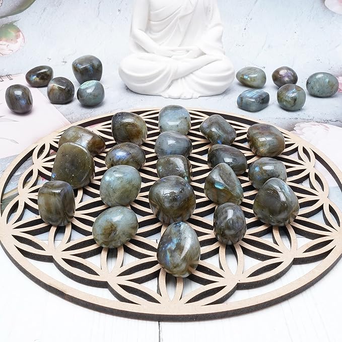 Crocon Piedras Labradorita 1 Lb para Decoración Reiki miniatura 3