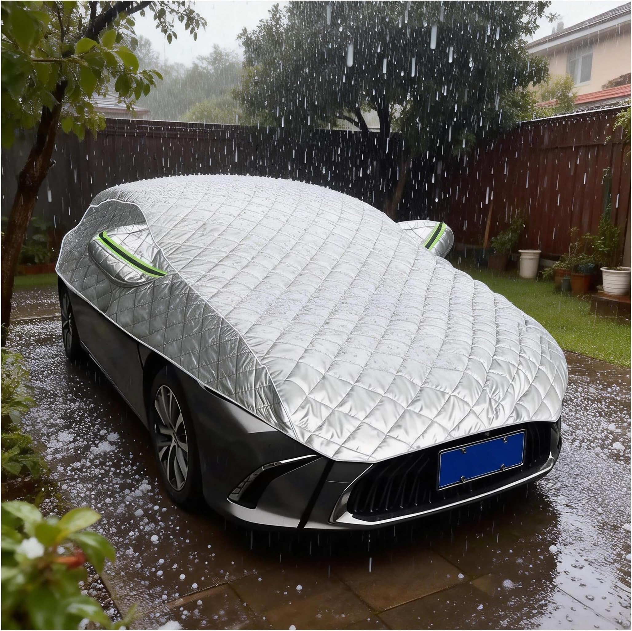 Hail Protector Car Cover Compatible with Buick Encore GX 2019-2025,Padded Half Car Cover Waterproof Outdoor All Weather, Hail Protection Blanket Customized for Automobiles t26s