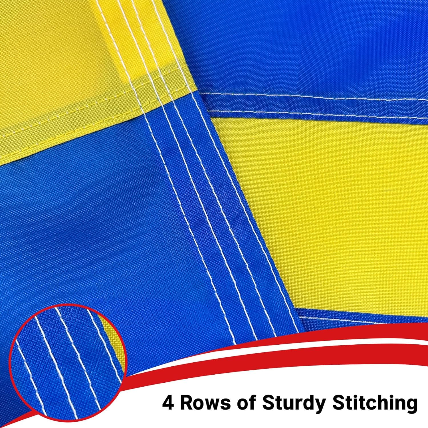 Sweden Flag 12x18 inches for Boat, Vivid Color Small Swedish Flags with 2 Brass Grommets Nautical Outdoor - Image 3