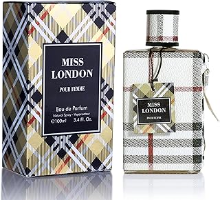 Miss London for Women Eau De Parfum - Honeysuckle, Rose, Jasmine, Peony - Elegant Blends with Floral, Citrus & Woody Note - Fresh & Feminine Scent - 100ml Bottle for Daily Wear & Special Occasions
