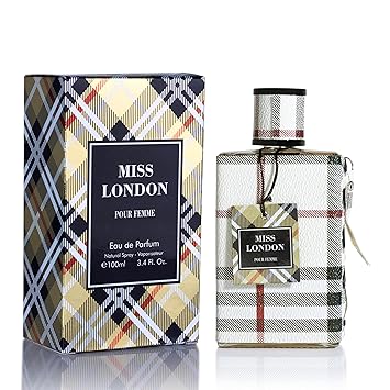 Miss London for Women Eau De Parfum - Honeysuckle, Rose, Jasmine, Peony - Elegant Blends with Floral, Citrus & Woody Note - Fresh & Feminine Scent - 100ml Bottle for Daily Wear & Special Occasions